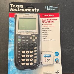 New in Package Texas Instruments TI-84 Plus in Black and Gray
